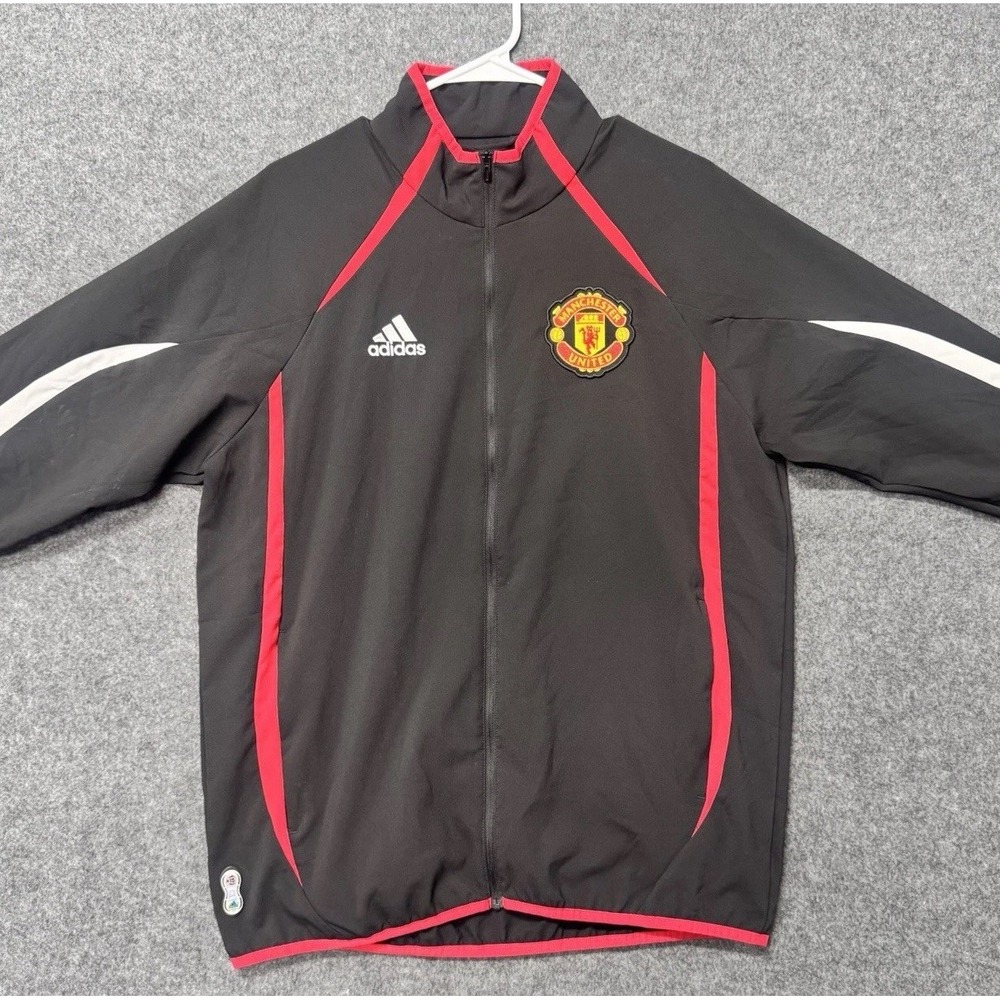 Adidas Manchester United Teamgeist Jacket Men's M Black Red H64069 Soccer